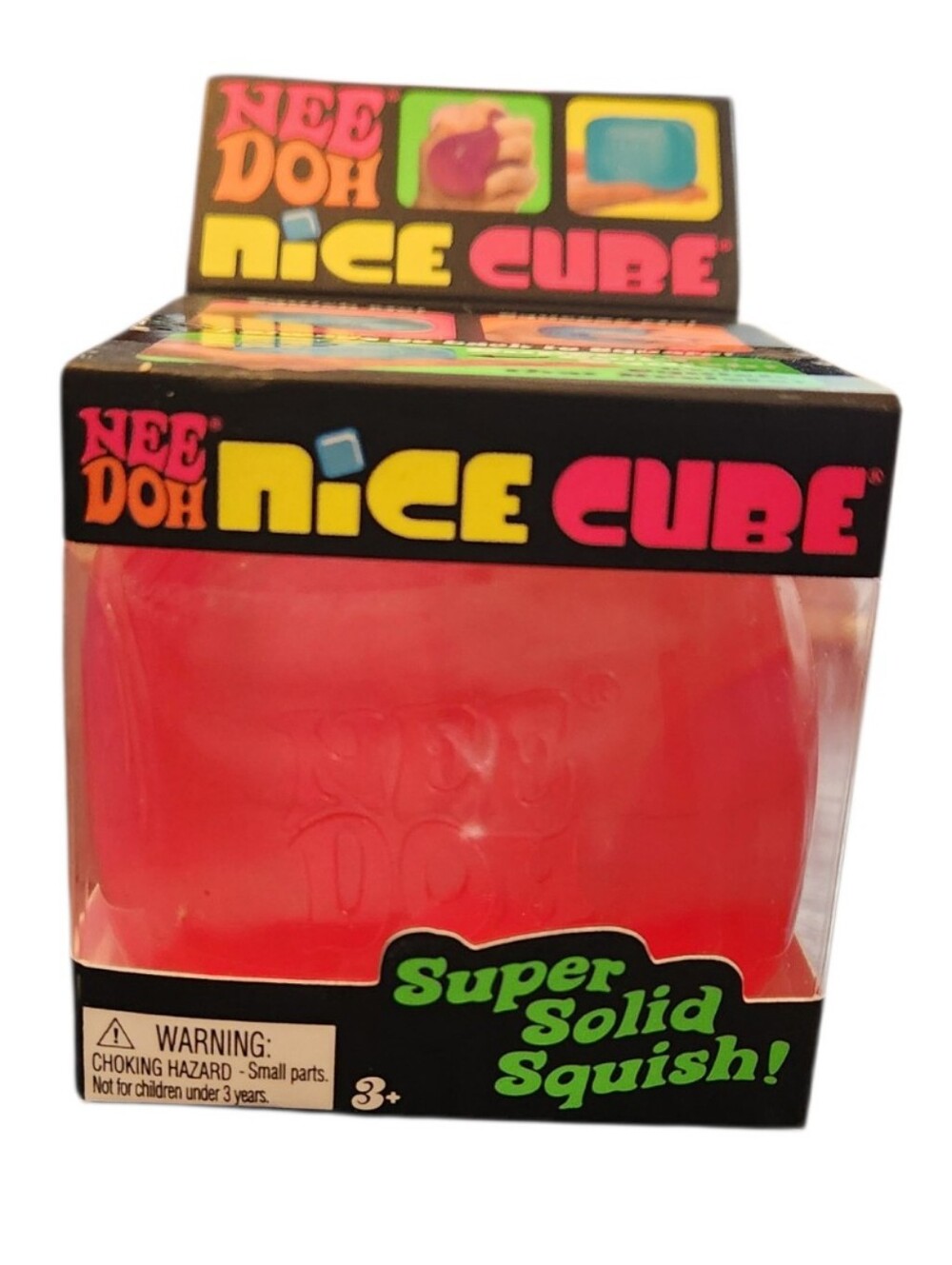 NEW NeeDoh Nice Cube Super Solid Squish "The Squish That Resists" Pink Squeeze